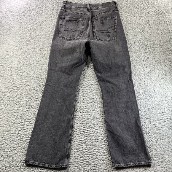 AMERICAN EAGLE 90s BOOTCUT JEANS WOMENS 2 BLACK DISTRESSED 28” WAIST 29” INSEAM - Picture 7 of 15